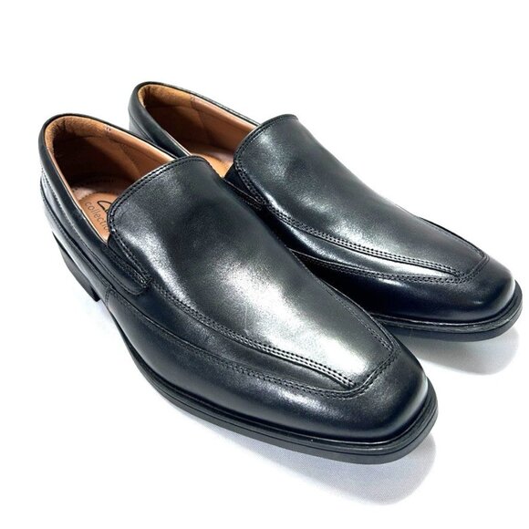 Clarks Men’s Whiddon Step Loafer Shoes Black US 10W - Picture 1 of 8